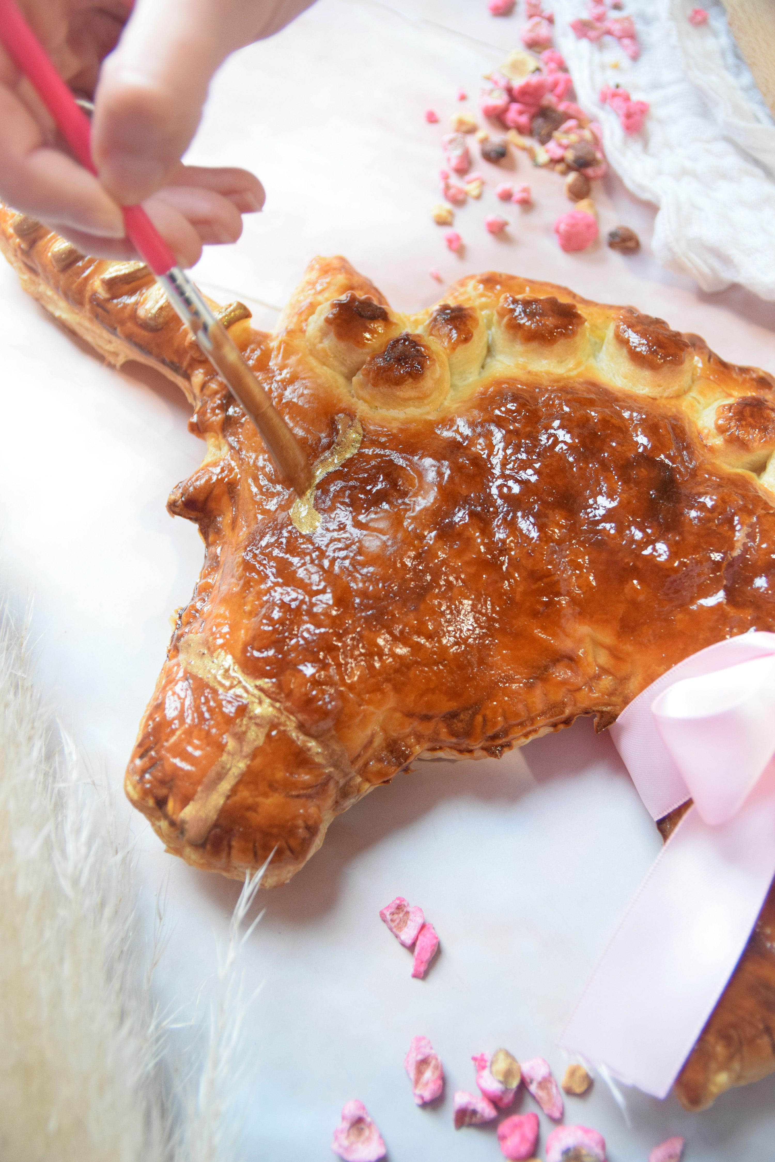 Galette des rois en forme de licorne